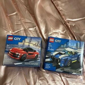LEGO City Red Convertible and Blue Police Cruiser Set